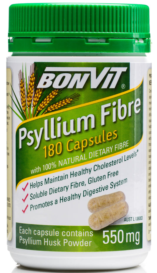 Bonvit Psyllium Fibre Capsules 550mg 180c