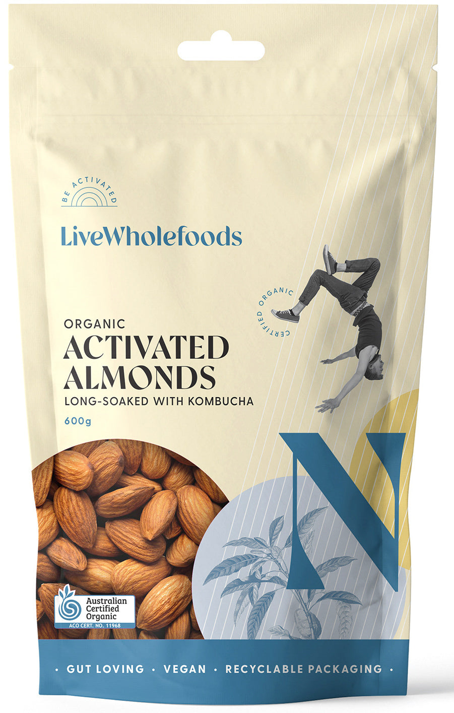 Live Wholefoods Organic Activated Almonds 600g