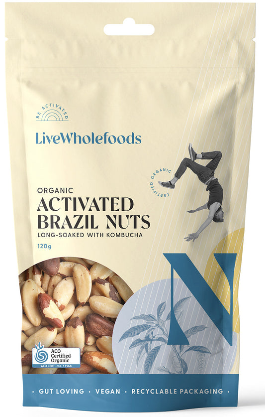 Live Wholefoods Organic Activated Brazils 120g