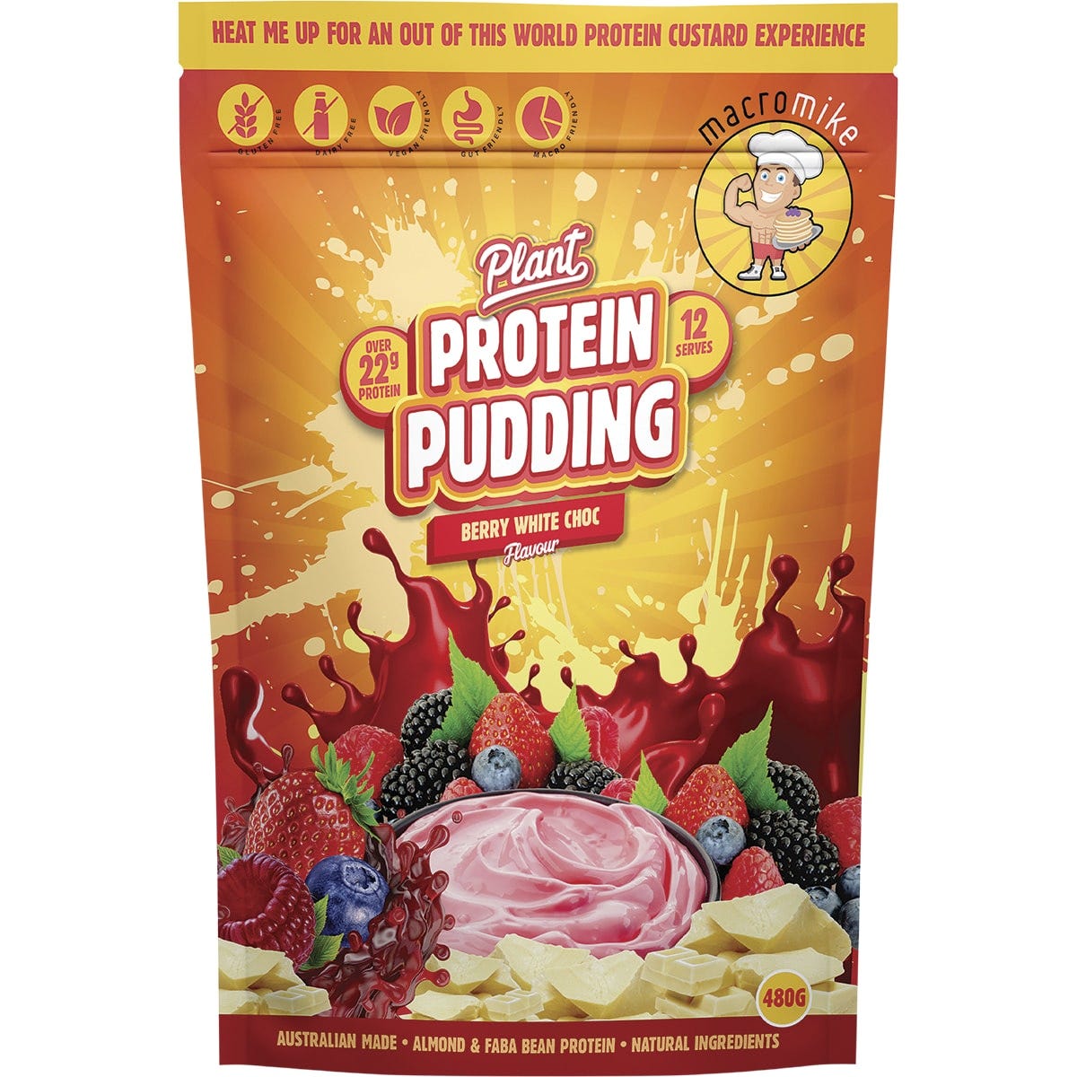 Plant Protein Pudding Berry White Choc