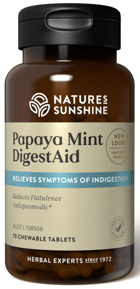 Nature's Sunshine Papaya Mint Chewable 480mg 70t