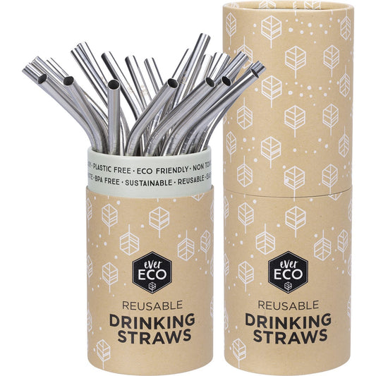 Stainless Steel Straws Bent Counter Display