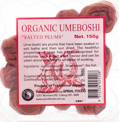 Spiral Umeboshi Plums Organic 150g