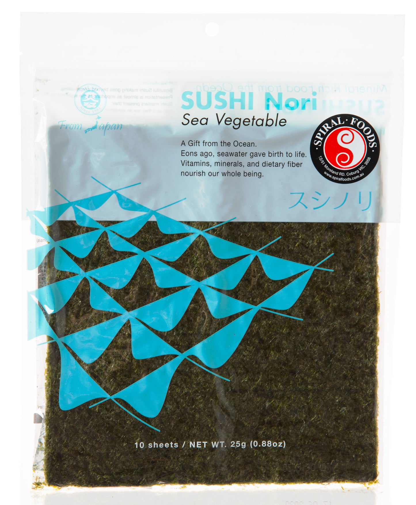 Spiral Nori Sea Vegetable 25g 10s