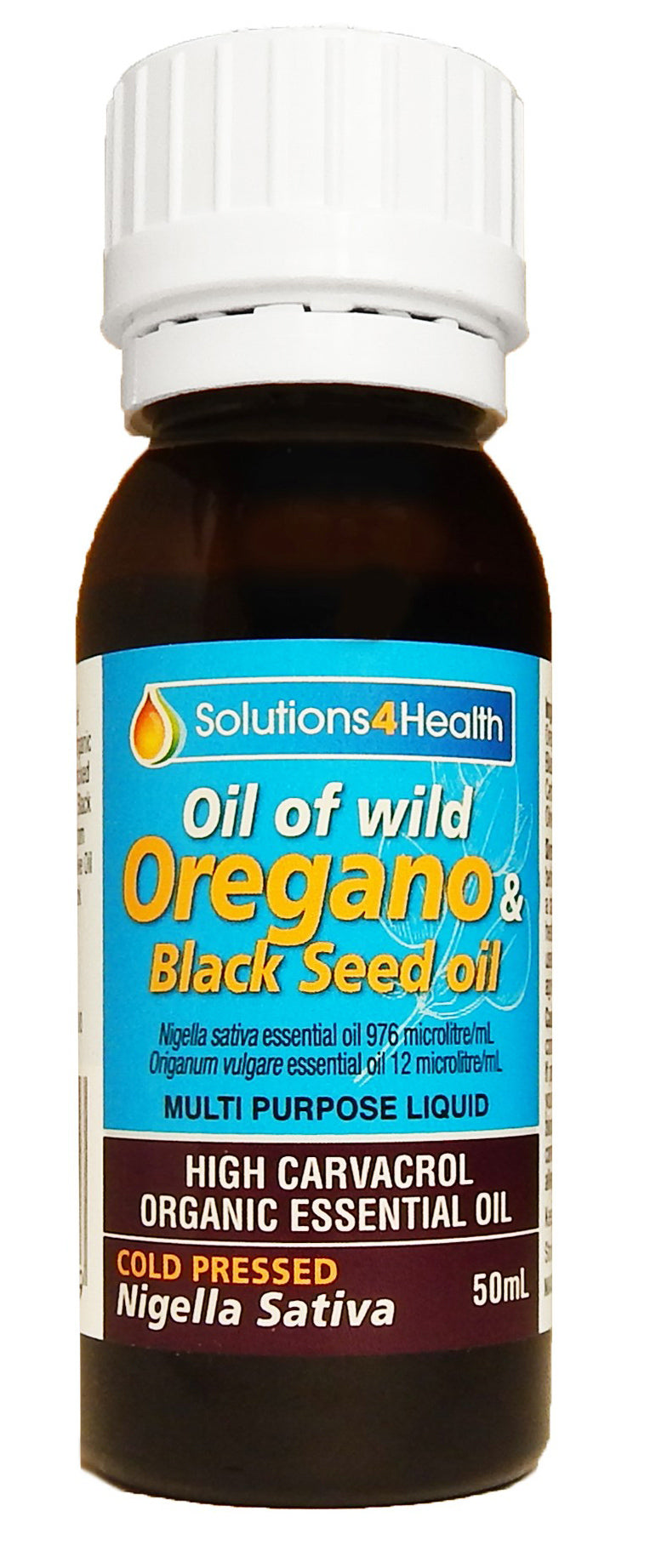 Solutions 4 Health Oil of Wild Oregano& BlackSeed 50ml