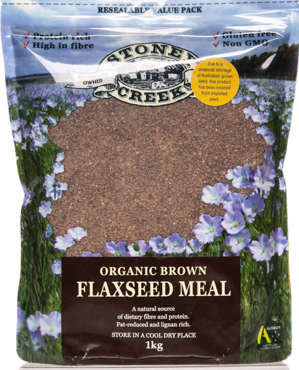 Stoney Creek Flaxseed Meal Brown Organic 1kg