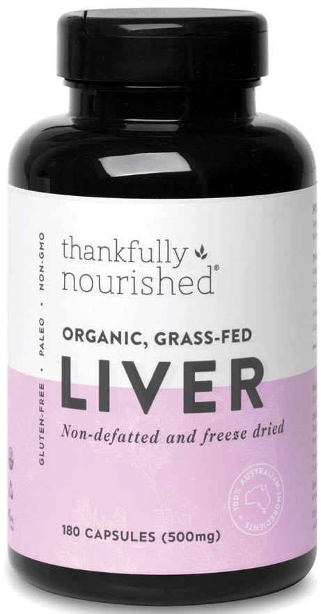 Thankfully Nourished Organic Grass Fed Liver 180c