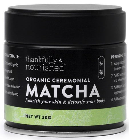 Thankfully Nourished Ceremonial Matcha Organic 30g