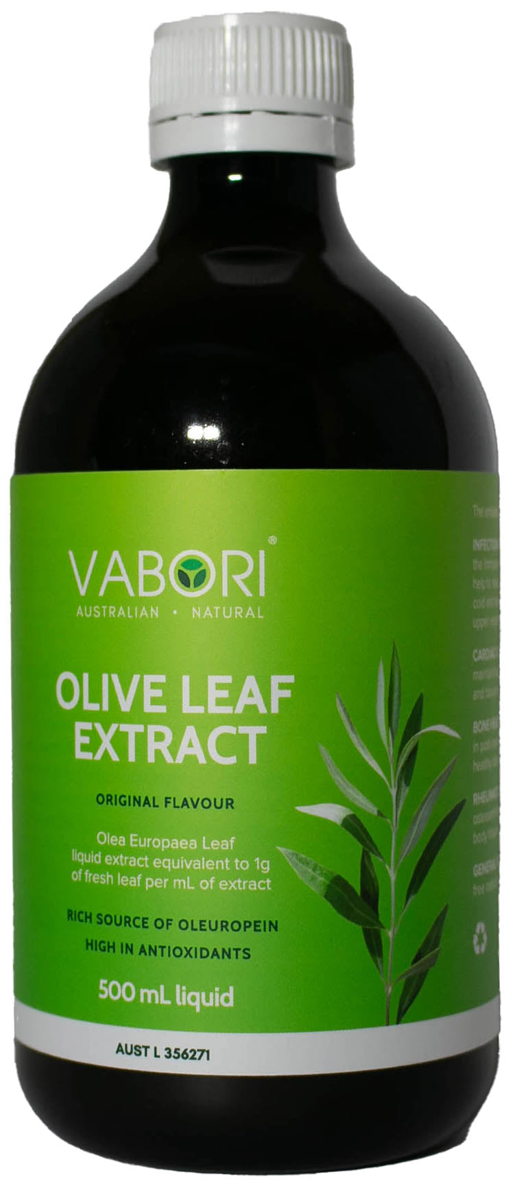 Vabori Olive Leaf Extract Natural 500ml