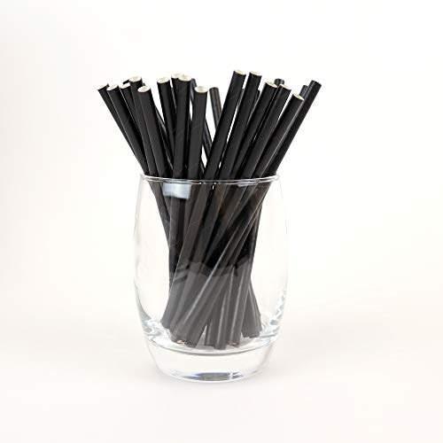 Blowholes Cocktail Size Eco-Friendly, Compostable, Long-Lasting Paper Straws 440 Count - Black - wallaby wellness